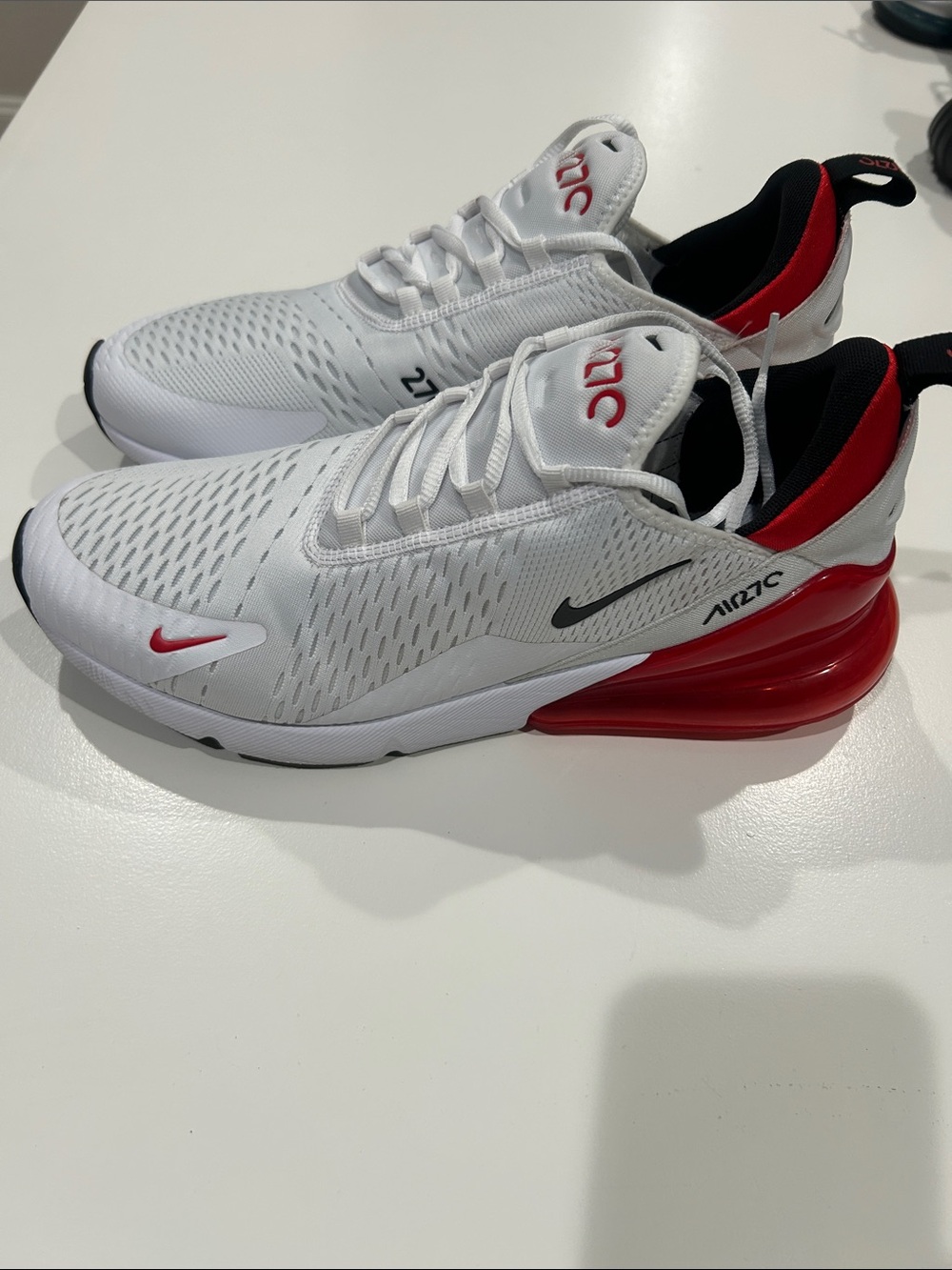 Nike Men’s Air Max 270 Sneakers - White/Red/Black